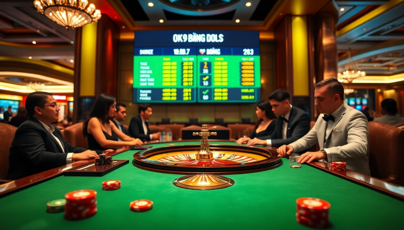 Experience thrilling gameplay at OK9 BÓNG ĐÁ with a vibrant casino atmosphere and intense poker action.