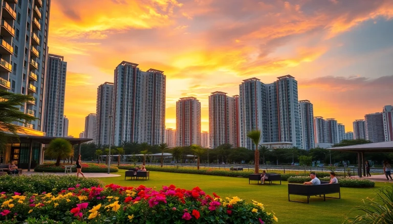 Stunning view of tampines st 95 ec with modern design and vibrant landscaping