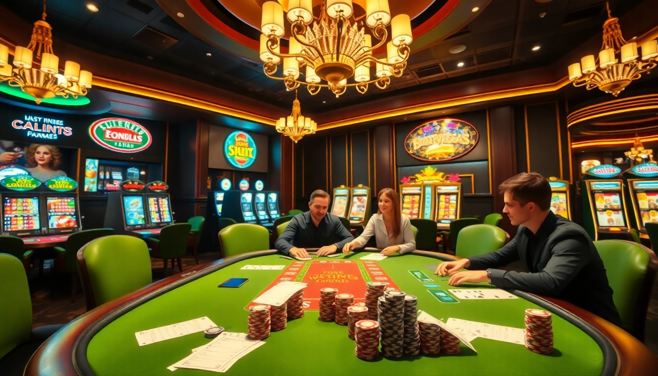 XX88 players enjoying poker action at a vibrant casino table with thrilling ambiance.