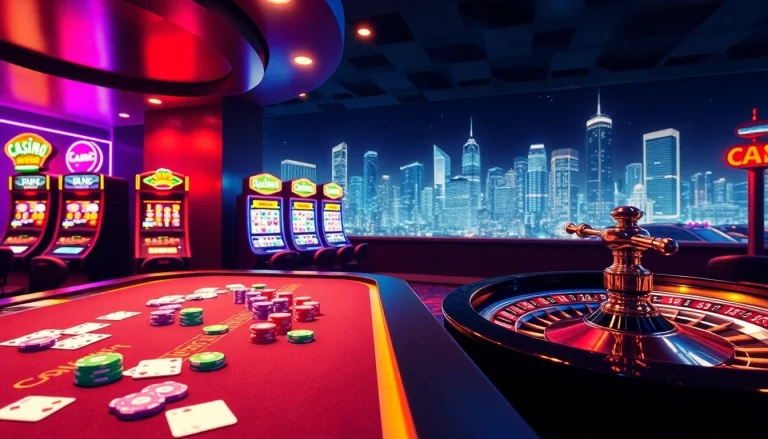 Experience the excitement of c168.com with vibrant casino visuals featuring poker chips and slot machines.