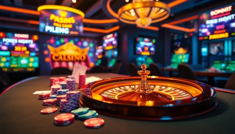 Experience the excitement of betting on MK8 with colorful poker chips at a sleek casino table.