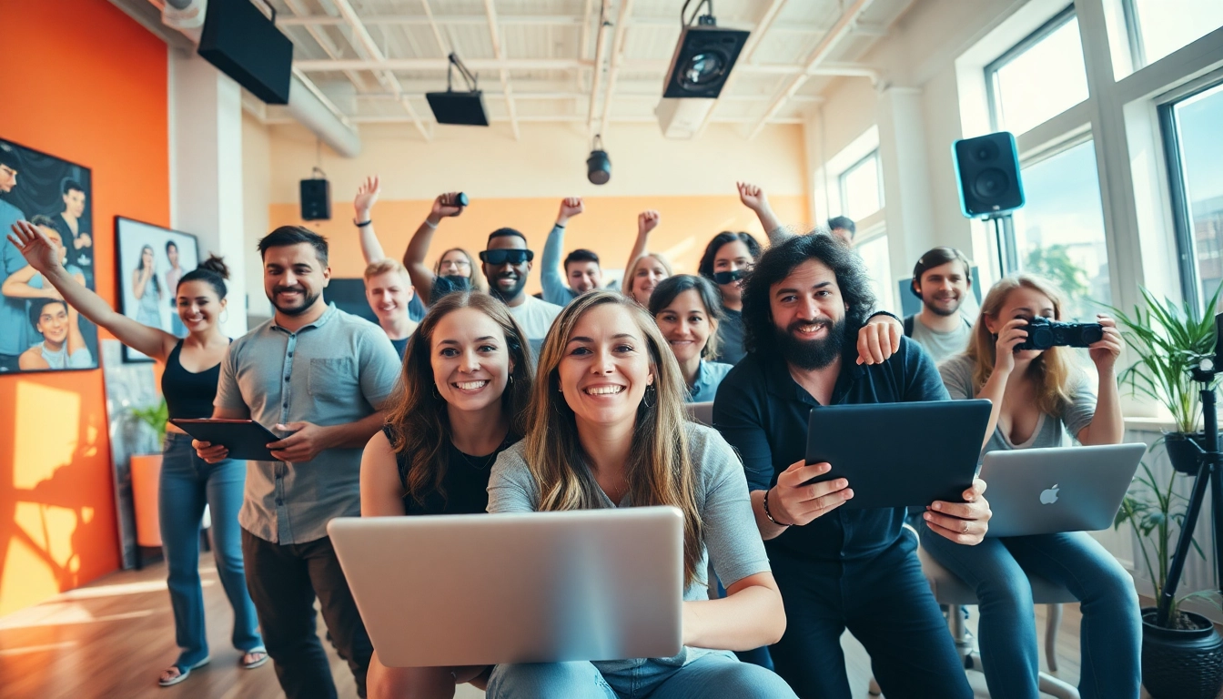 OnlyFans Nearby Creators engaging in various creative activities, showcasing diversity and community.