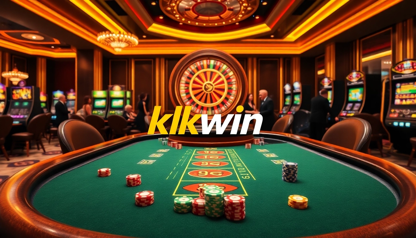 Experience the thrill of kkwin in a luxurious casino setting with vibrant gaming tables and professional dealers.